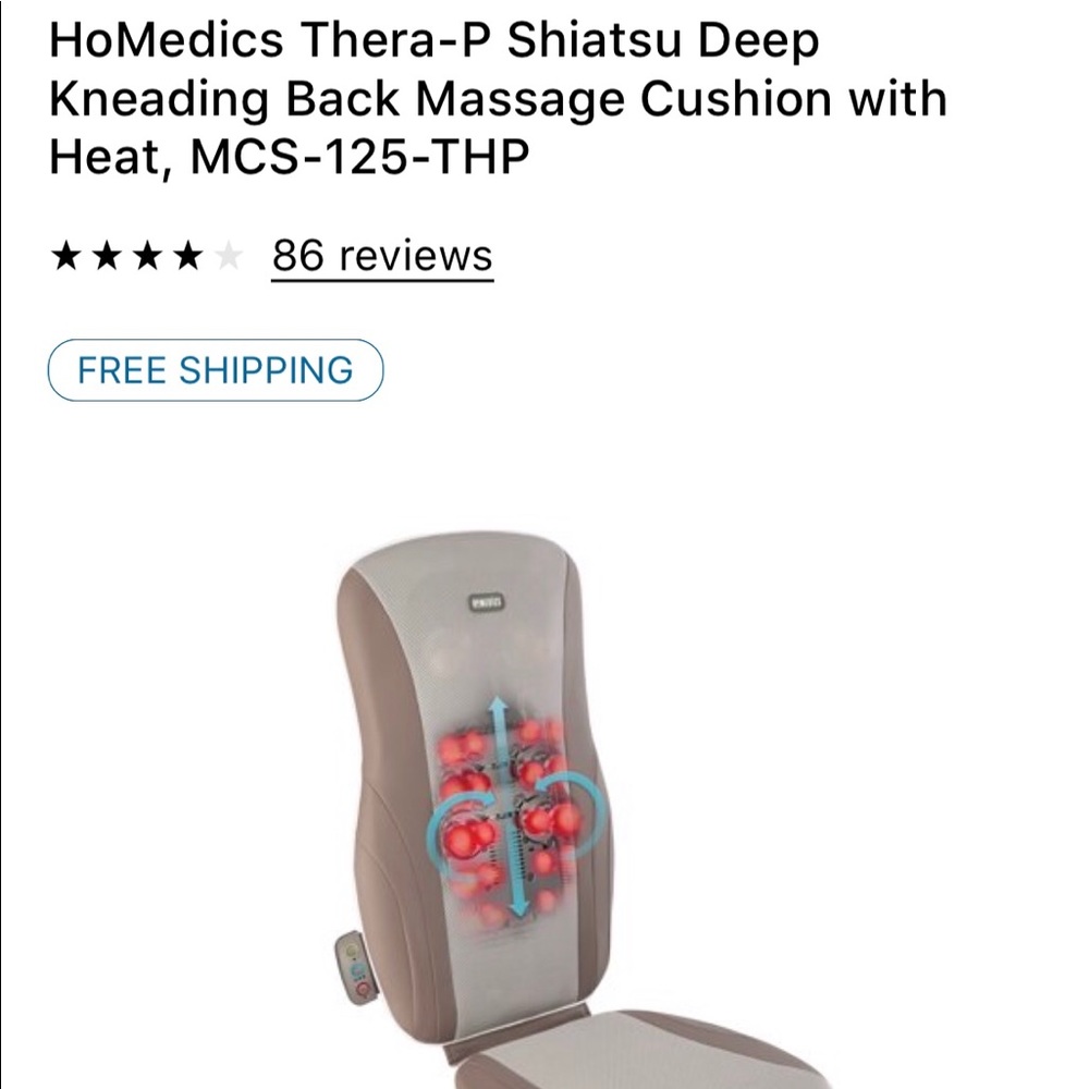 Homedics Shiatsu heated massager
